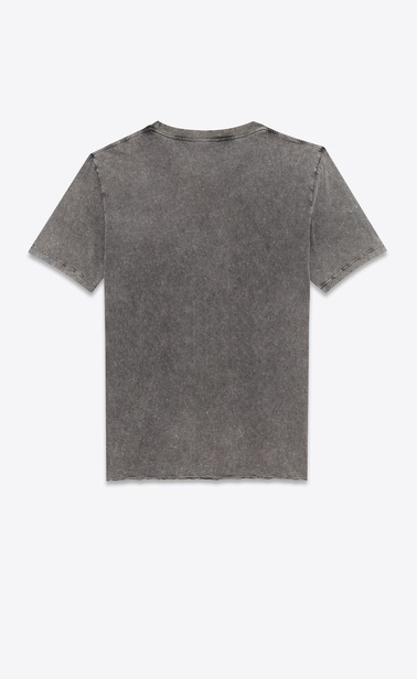 SAINT LAURENT T-Shirts et Jersey Homme T-shirt carré SAINT Laurent effet usé en jersey noir délavé b_V4